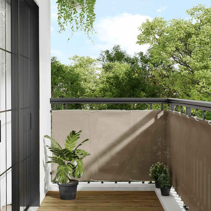 Balcony Screen Taupe 90x1000 cm 100% Polyester Oxford