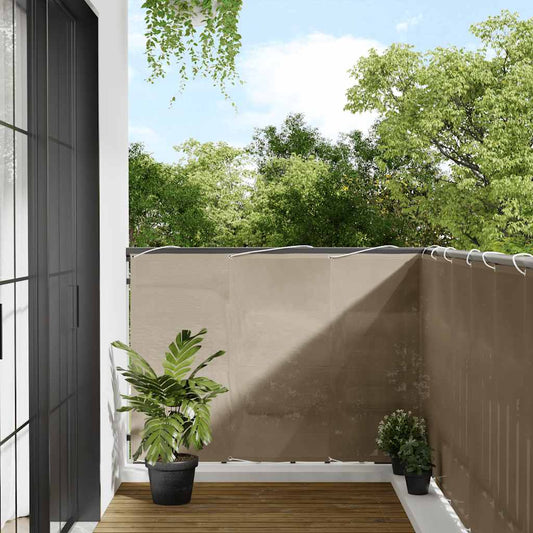 Balcony Screen Taupe 120x700 cm 100% Polyester Oxford