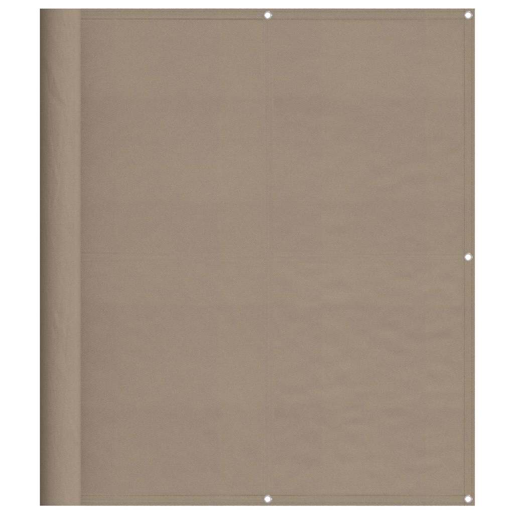 Balcony Screen Taupe 120x800 cm 100% Polyester Oxford