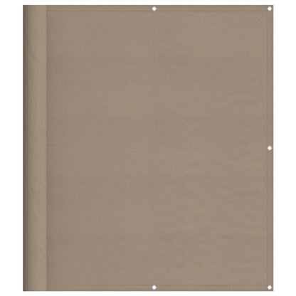 Balcony Screen Taupe 120x1000 cm 100% Polyester Oxford