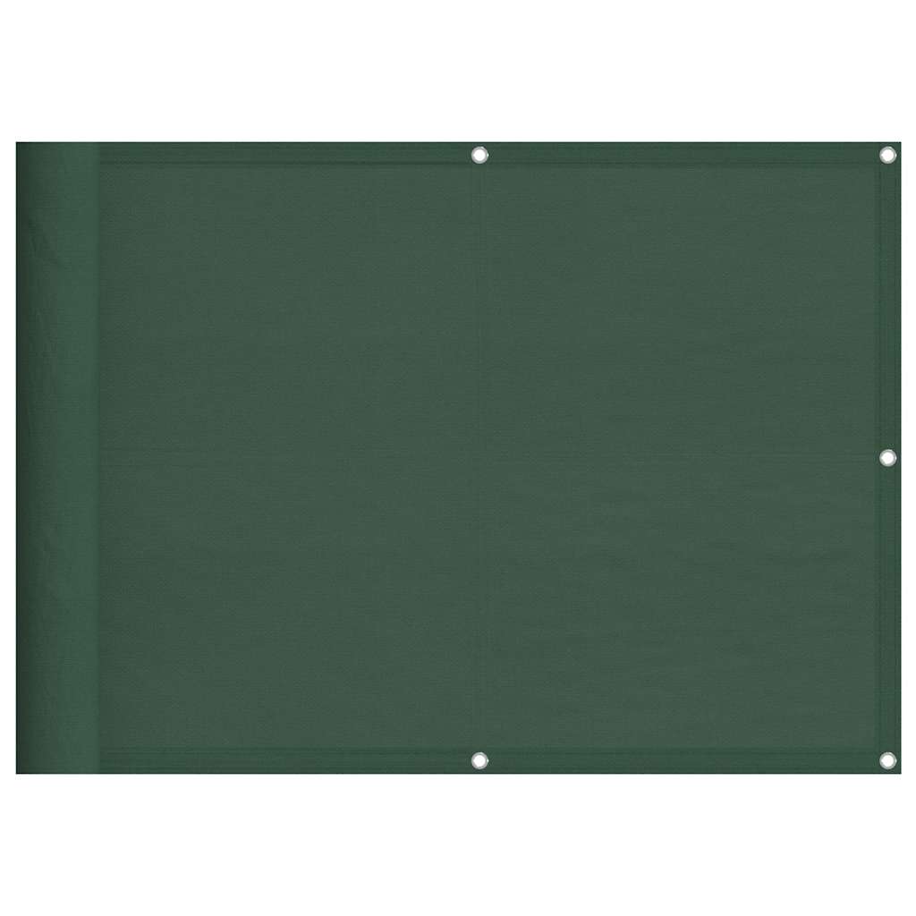 Balcony Screen Dark Green 75x700 cm 100% Polyester Oxford