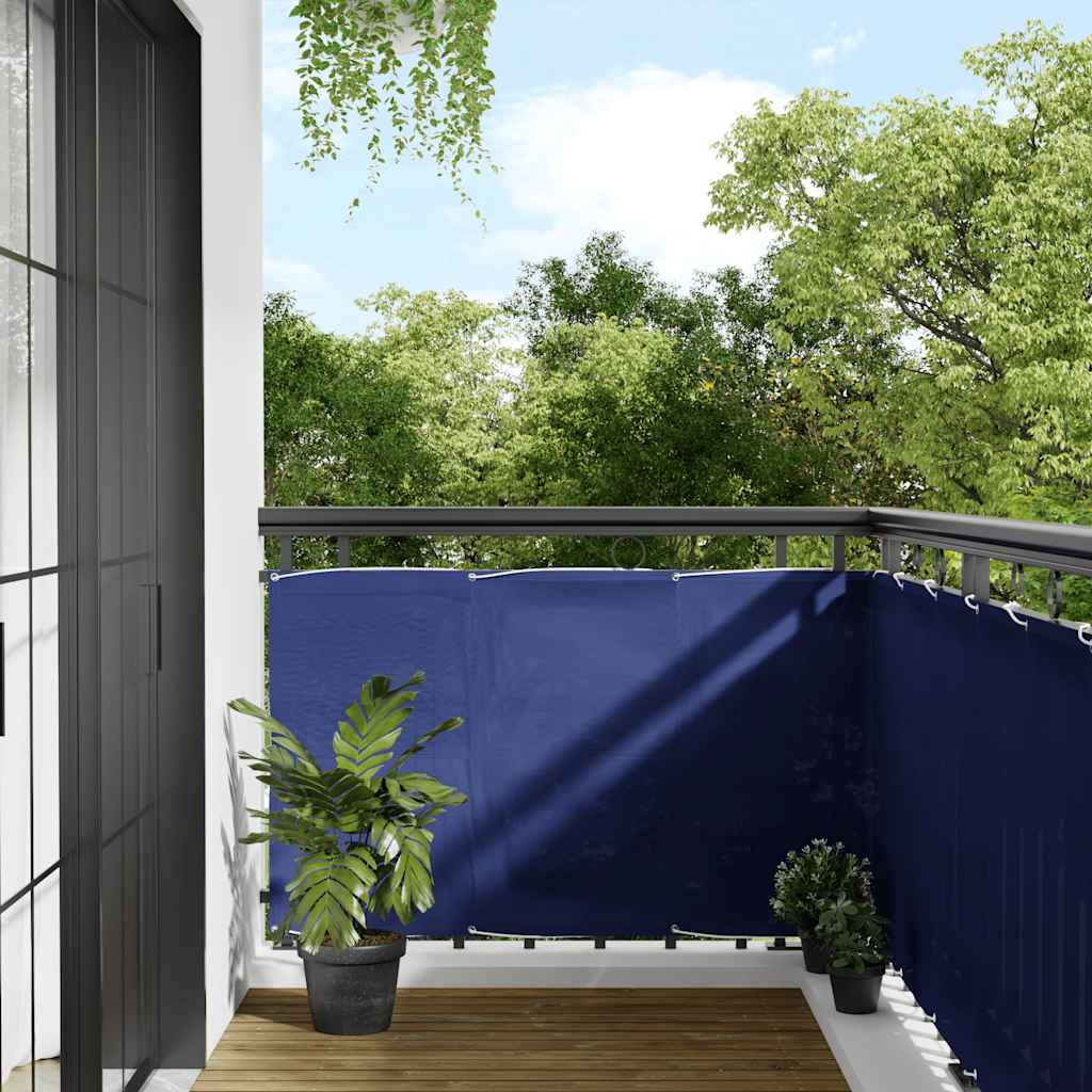 Balcony Screen Blue 90x800 cm 100% Polyester Oxford