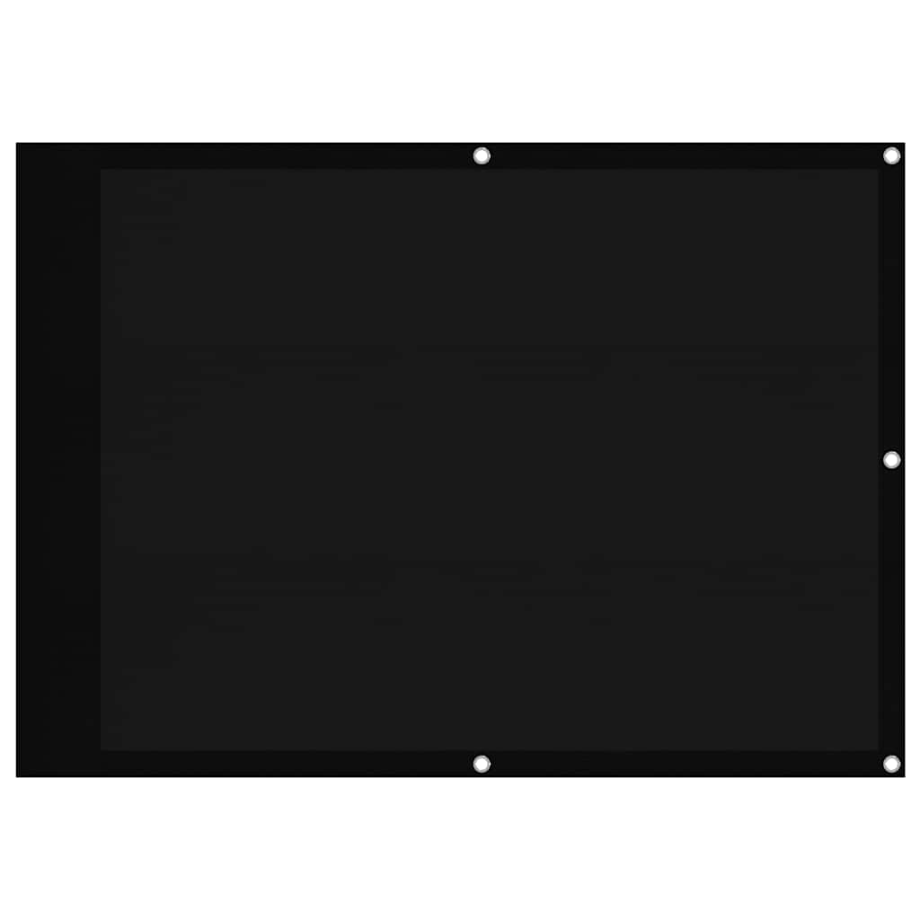 Balcony Screen Black 75x700 cm 100% Polyester Oxford