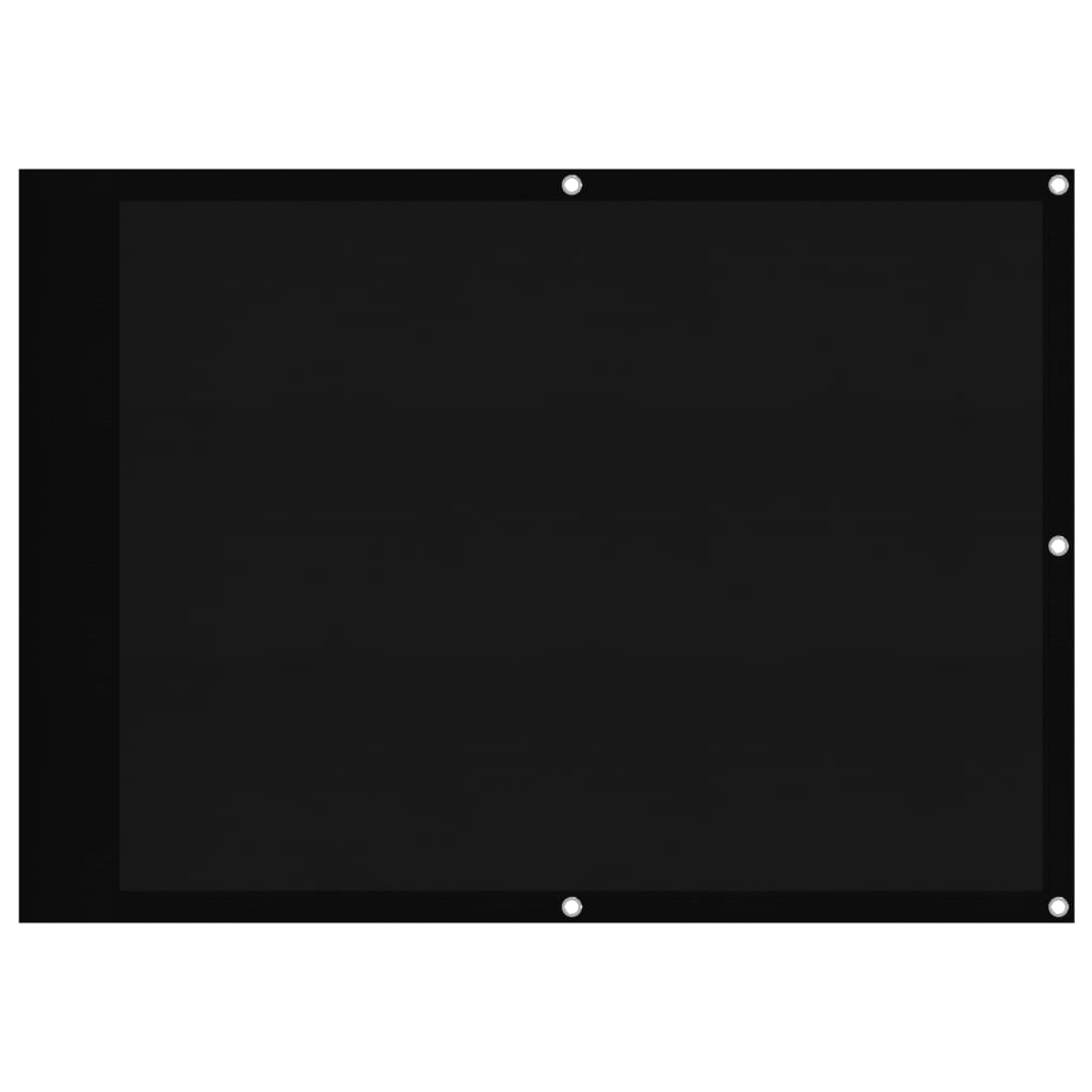 Balcony Screen Black 75x800 cm 100% Polyester Oxford