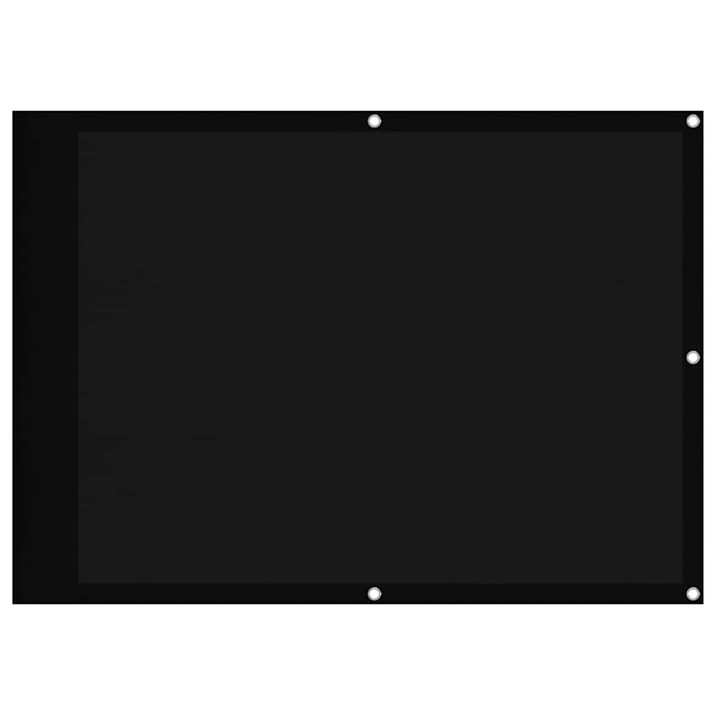 Balcony Screen Black 75x800 cm 100% Polyester Oxford
