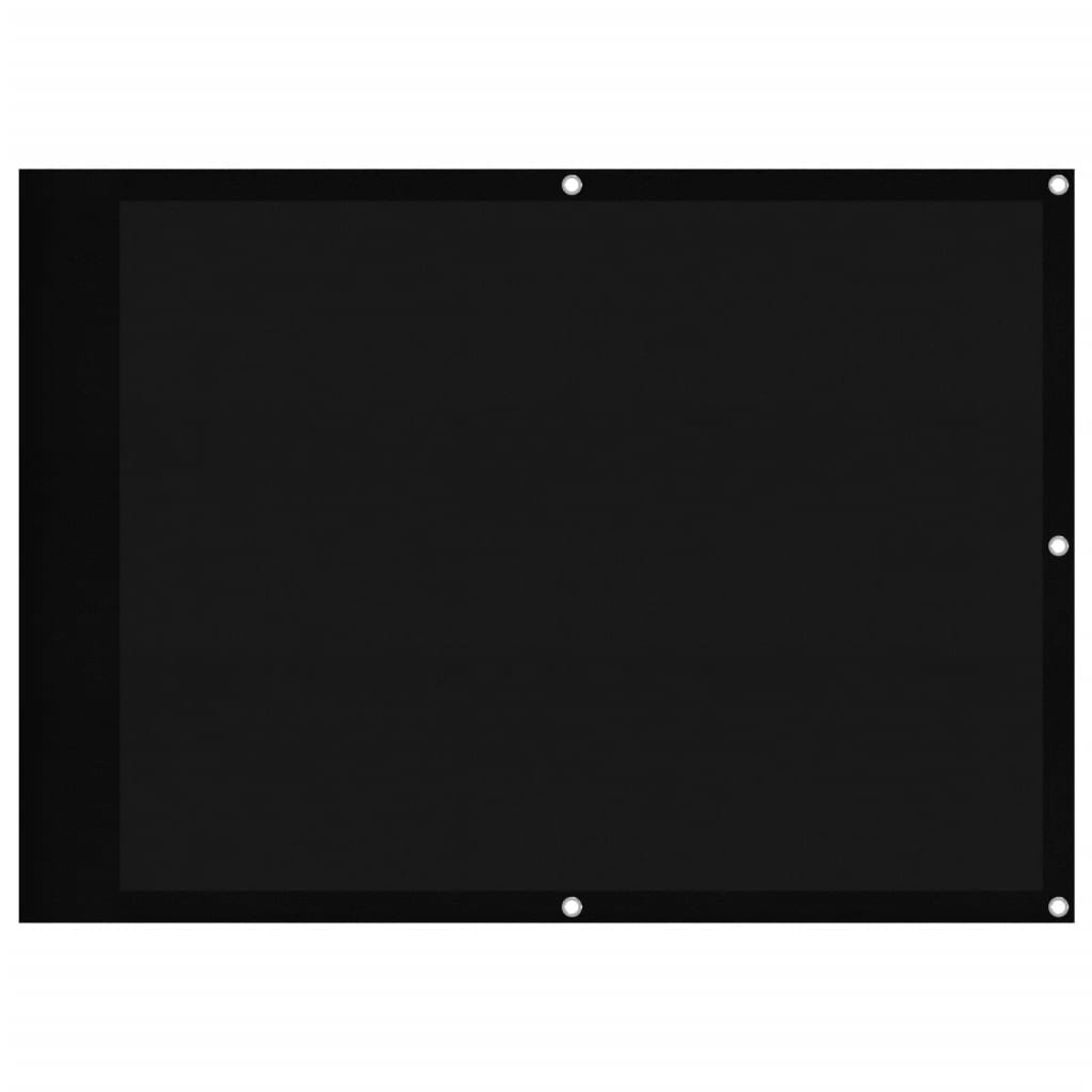 Balcony Screen Black 75x1000 cm 100% Polyester Oxford