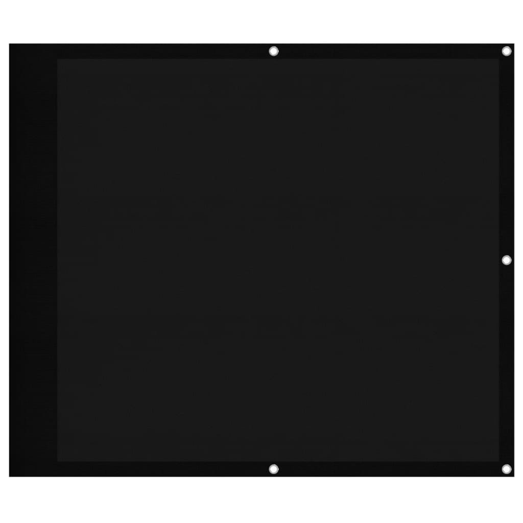 Balcony Screen Black 90x700 cm 100% Polyester Oxford