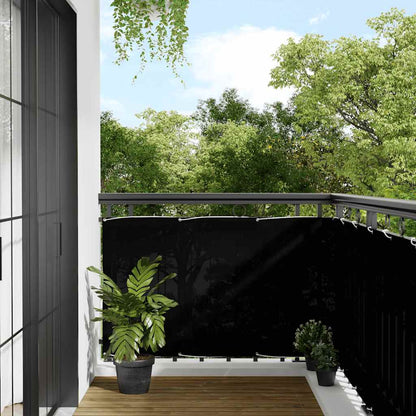 Balcony Screen Black 90x800 cm 100% Polyester Oxford