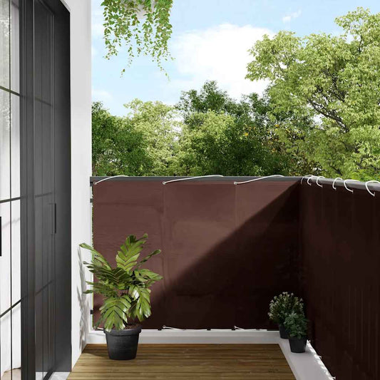 Balcony Screen Brown 120x700 cm 100% Polyester Oxford