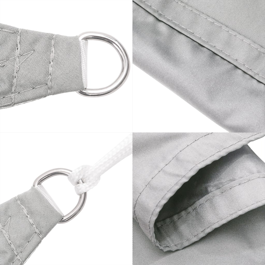 Sun Shade Sail Light Grey 5x5 m 100% Polyester Oxford