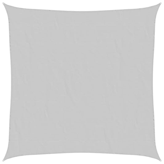 Sun Shade Sail Light Grey 6x6 m 100% Polyester Oxford