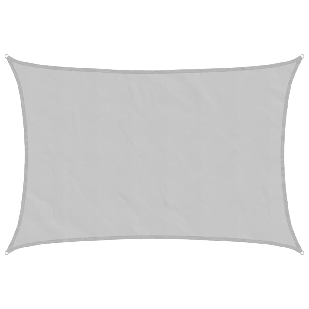 Sun Shade Sail Light Grey 6x5 m 100% Polyester Oxford
