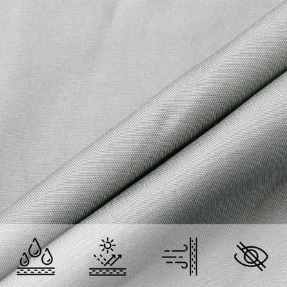 Sun Shade Sail Light Grey 6x5 m 100% Polyester Oxford