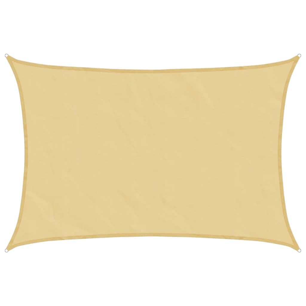 Sun Shade Sail Sand 4x3 m 100% Polyester Oxford