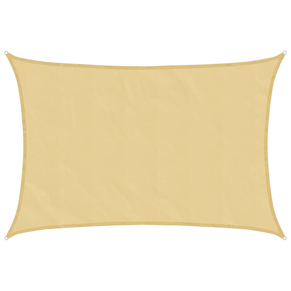Sun Shade Sail Sand 4.5x3.5 m 100% Polyester Oxford