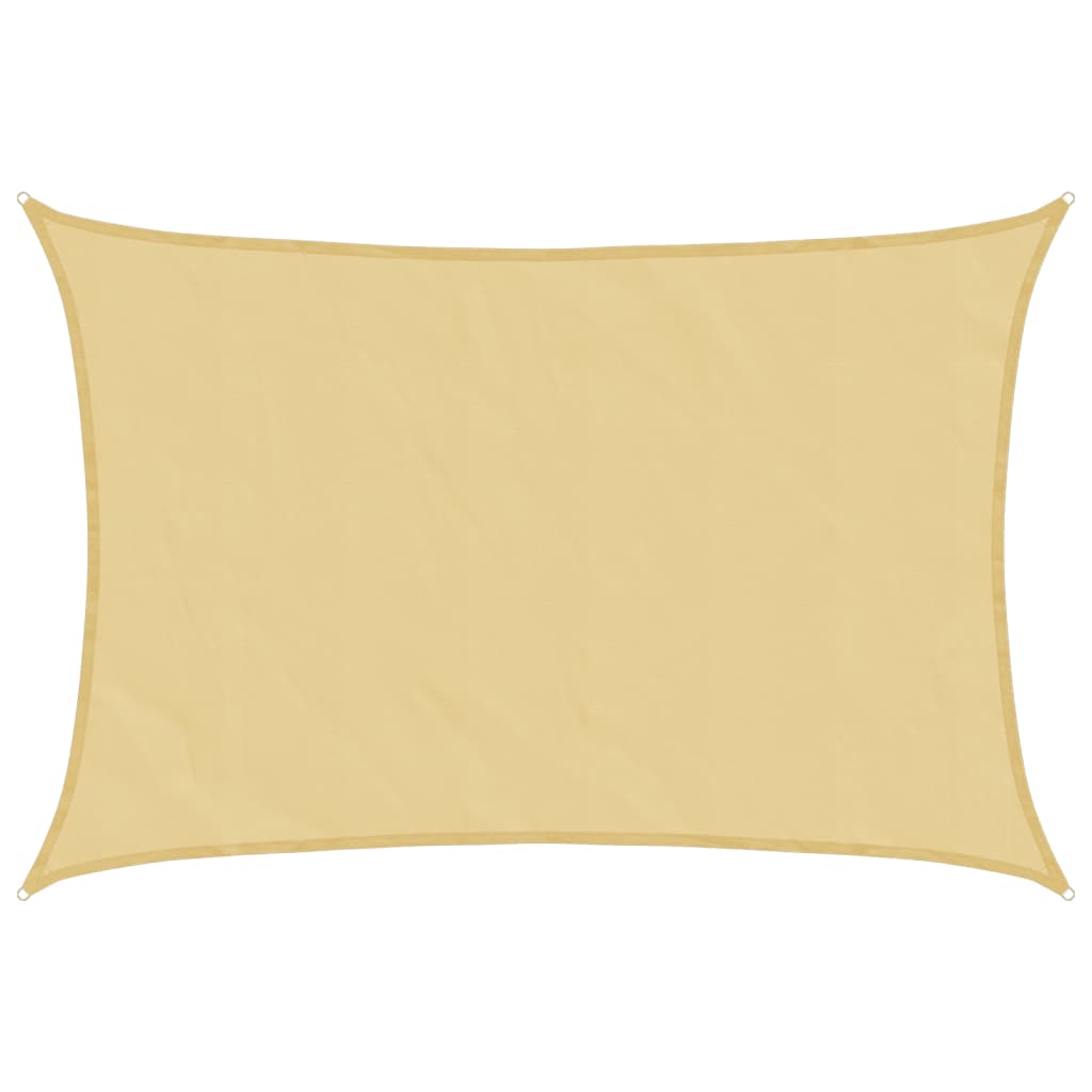 Sun Shade Sail Sand 5x4 m 100% Polyester Oxford