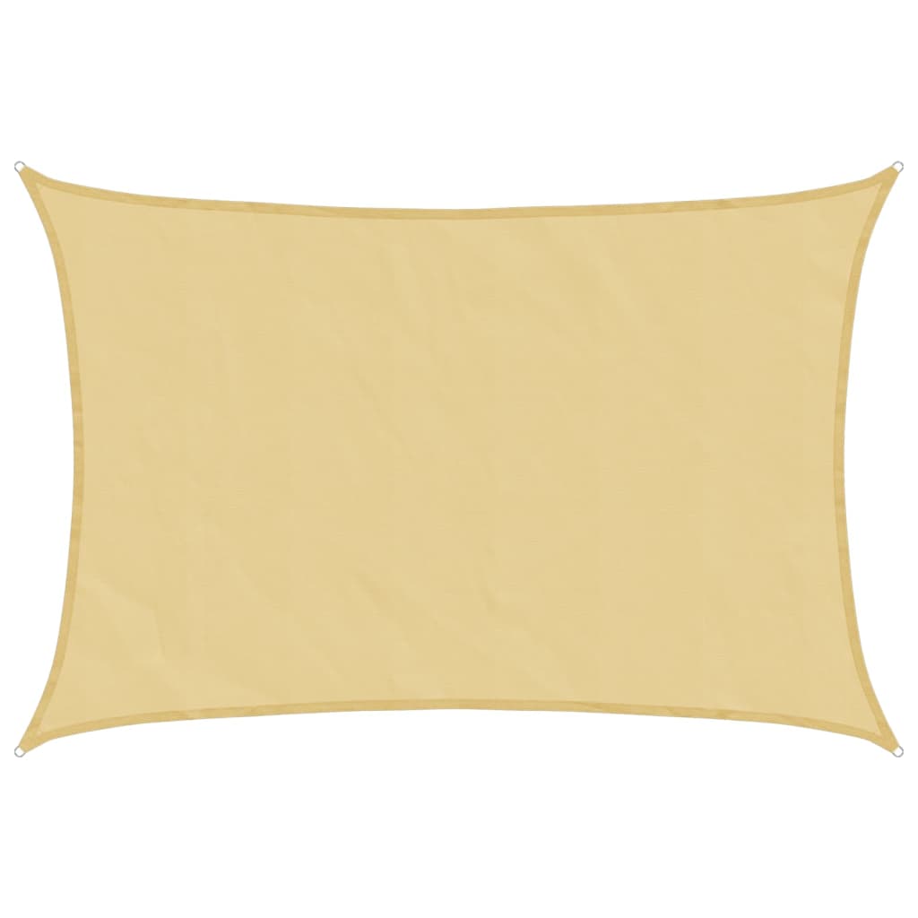 Sun Shade Sail Sand 6x4 m 100% Polyester Oxford
