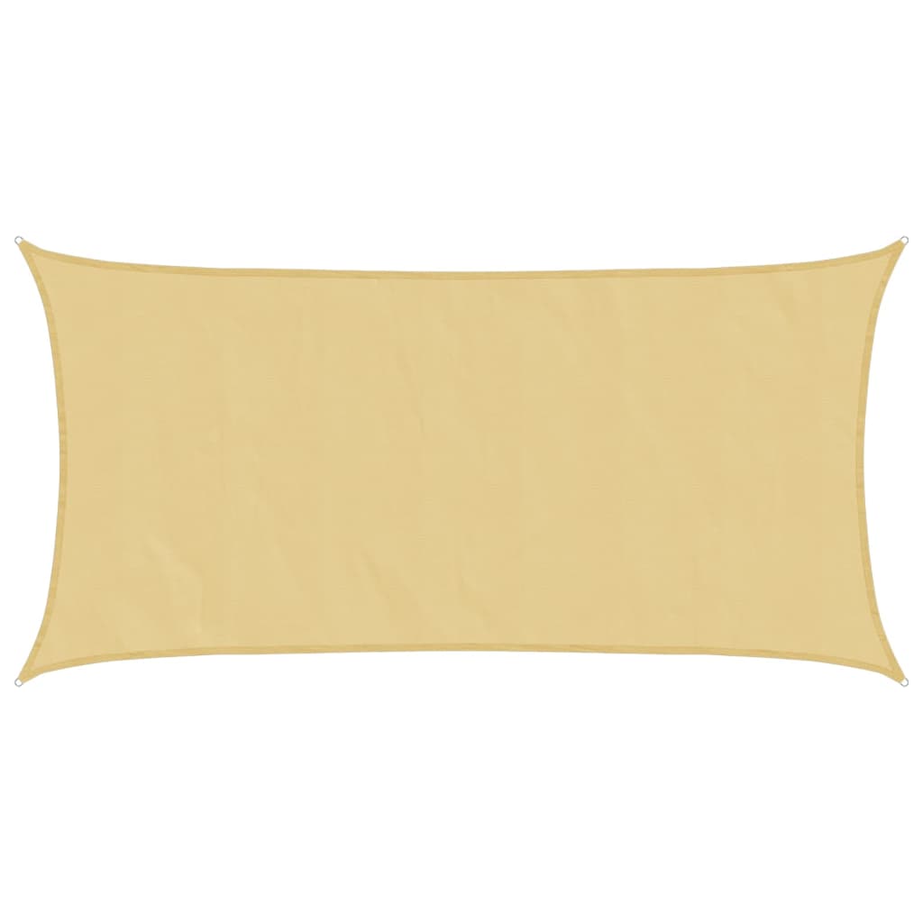 Sun Shade Sail Sand 7x4 m 100% Polyester Oxford