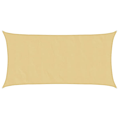 Sun Shade Sail Sand 7x4 m 100% Polyester Oxford