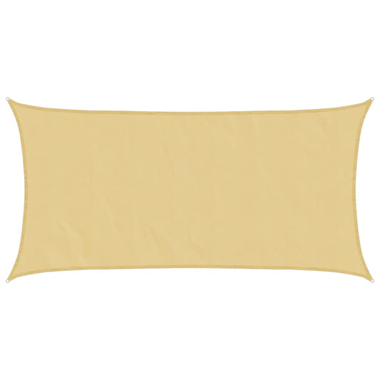 Sun Shade Sail Sand 7x4 m 100% Polyester Oxford