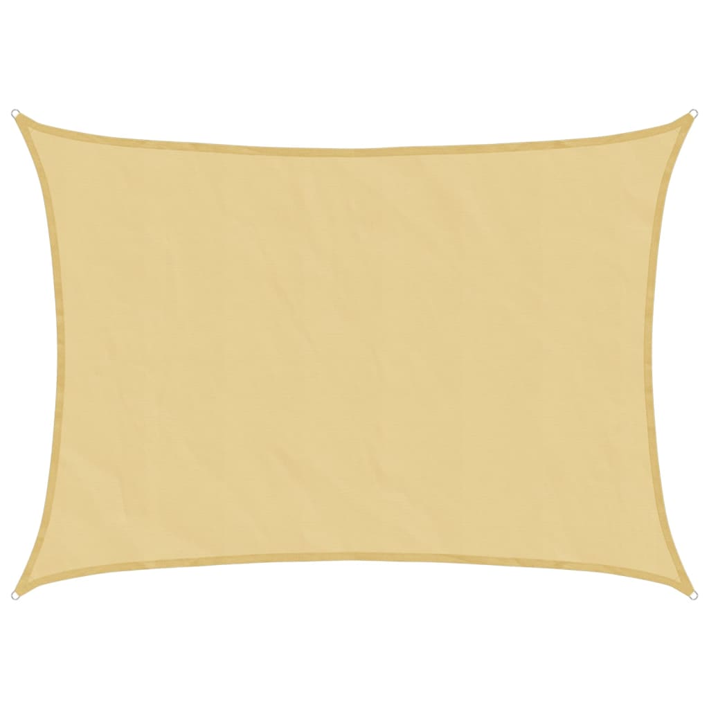 Sun Shade Sail Sand 7x5 m 100% Polyester Oxford