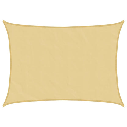 Sun Shade Sail Sand 8x6 m 100% Polyester Oxford