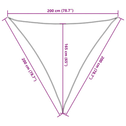 Sun Shade Sail Sand 2x2x2 m 100% Polyester Oxford
