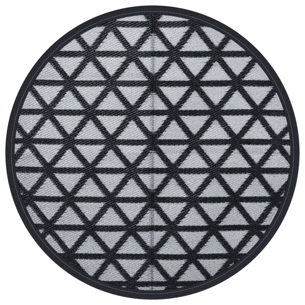 Outdoor Carpet ARAKIL Black Ø200 cm PP
