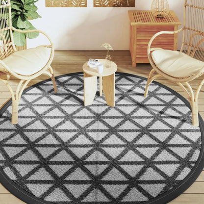 Outdoor Carpet ARAKIL Black Ø200 cm PP