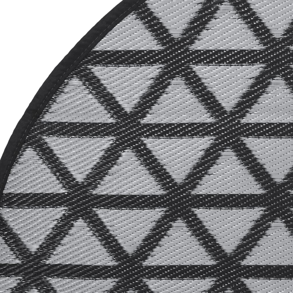 Outdoor Carpet ARAKIL Black Ø200 cm PP