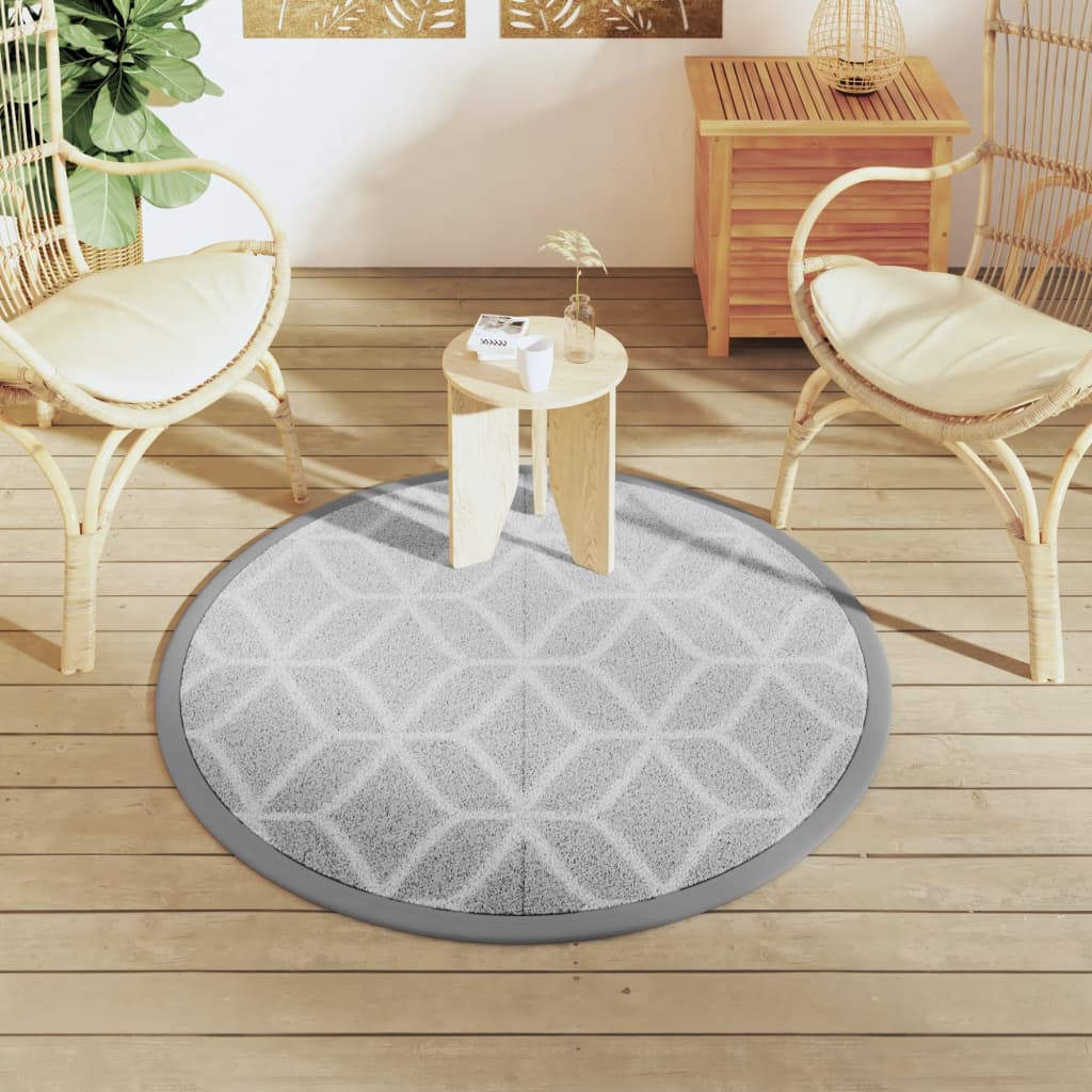 Outdoor Carpet ARAKIL Grey Ø120 cm PP