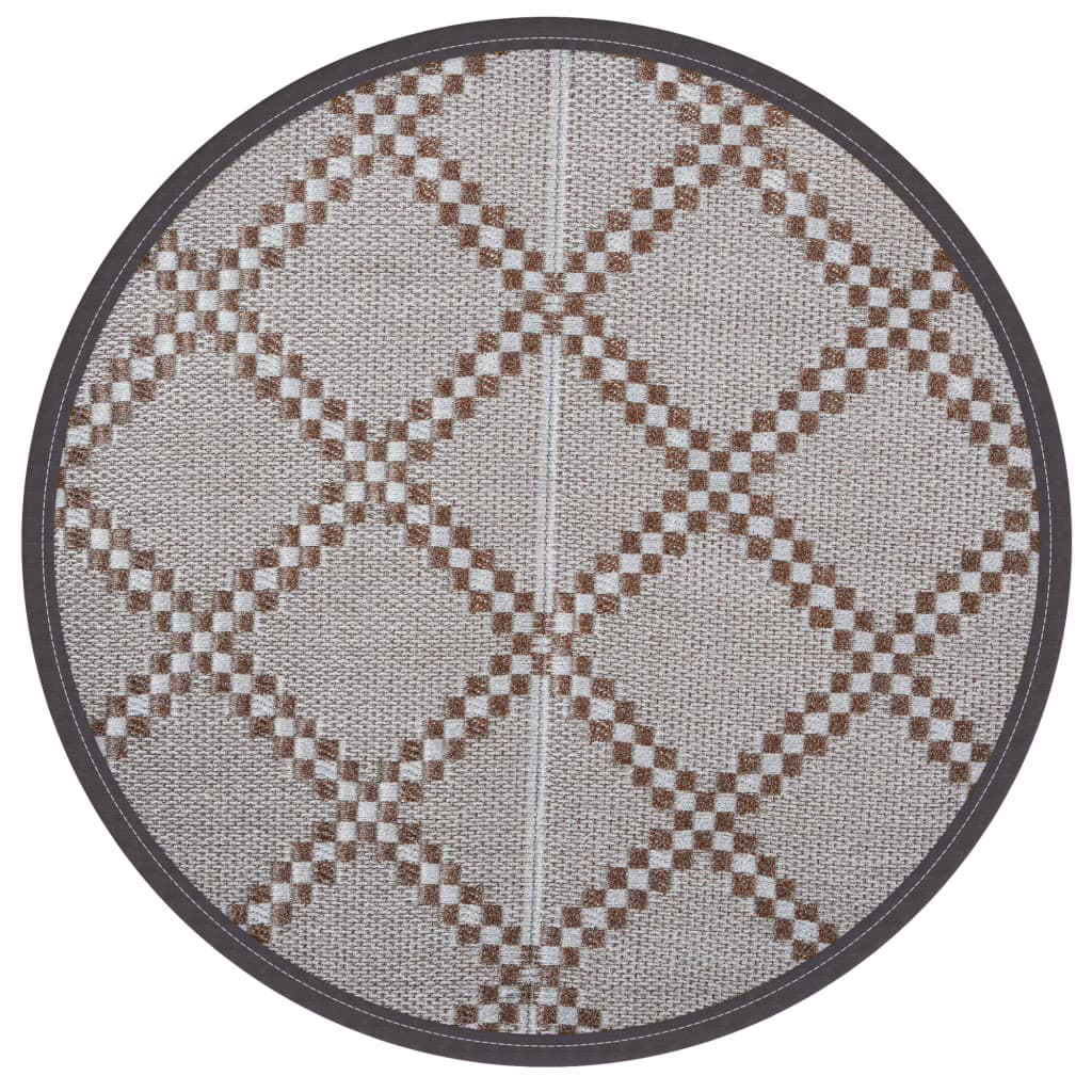 Outdoor Carpet ARAKIL Brown Ø200 cm PP