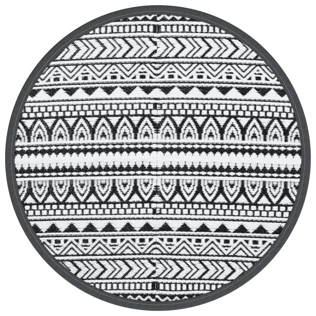 Outdoor Carpet ARAKIL Black Ø160 cm PP