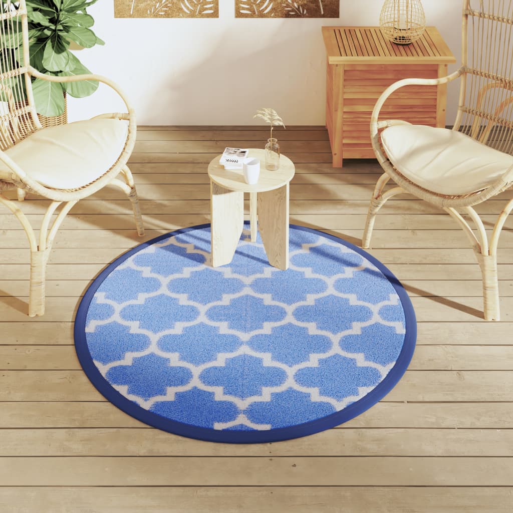 Outdoor Carpet ARAKIL Blue Ø120 cm PP
