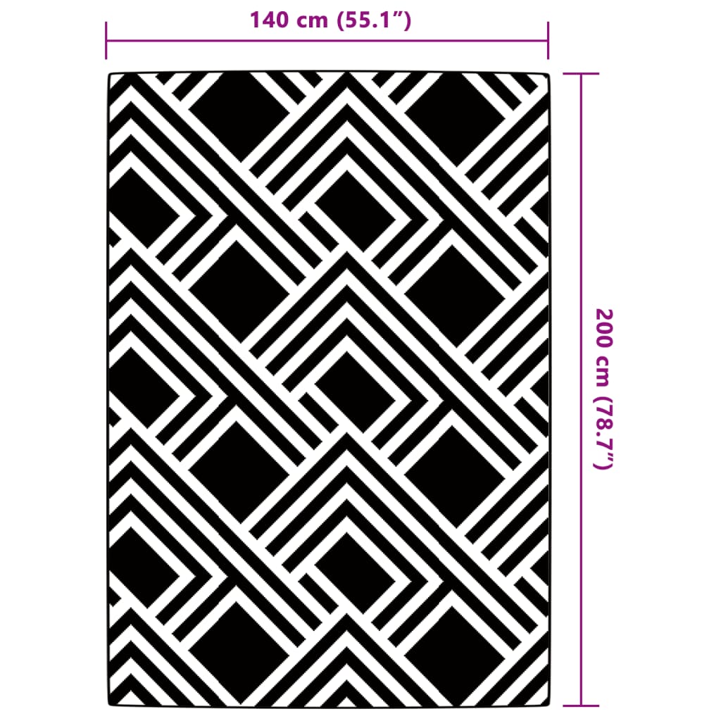 Outdoor Carpet ARAKIL Grey 140x200 cm PP