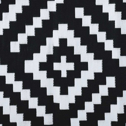 Outdoor Carpet ARAKIL White and Black 190x290 cm PP