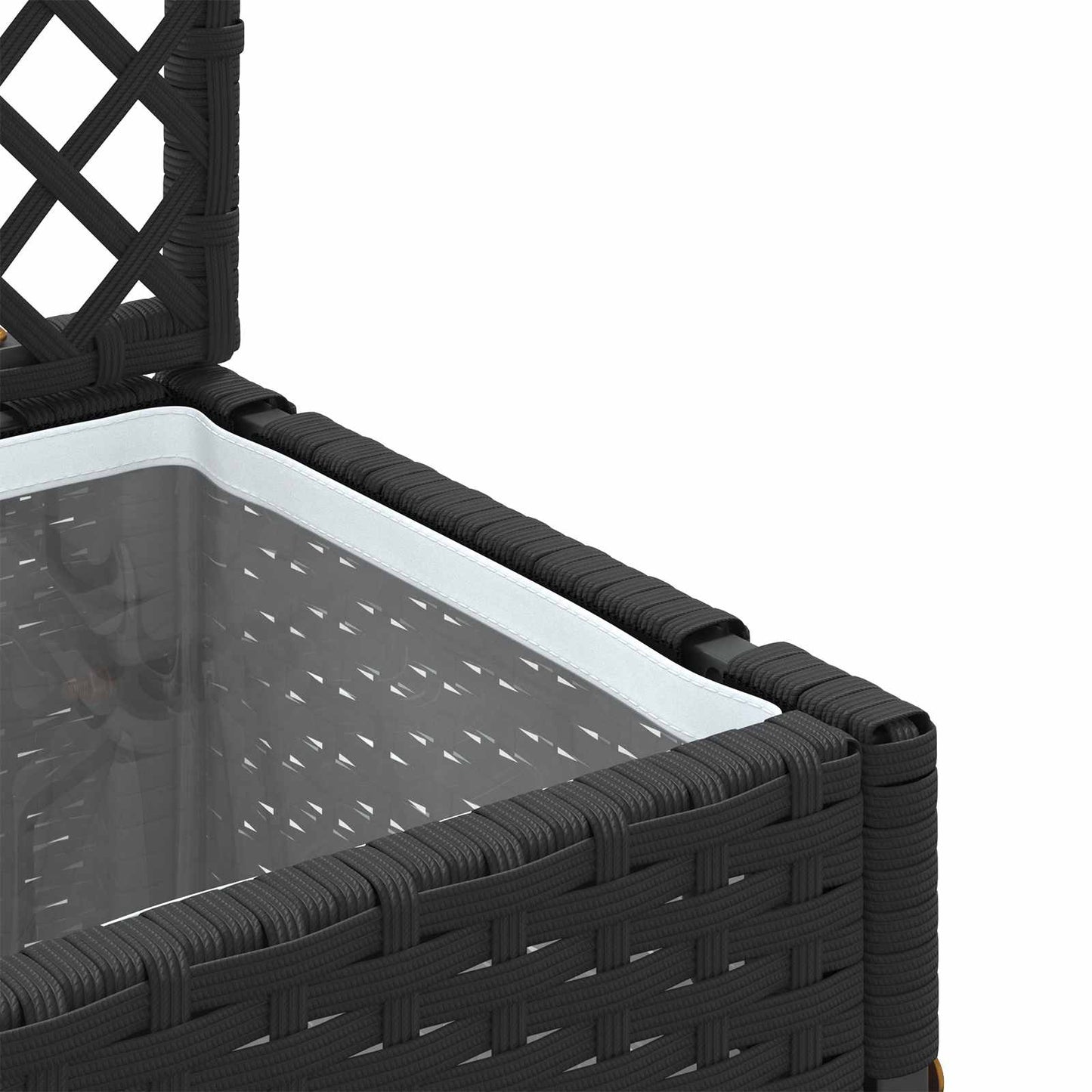 Garden Trellis Planter Black 35 x 30 x 135 cm Metal
