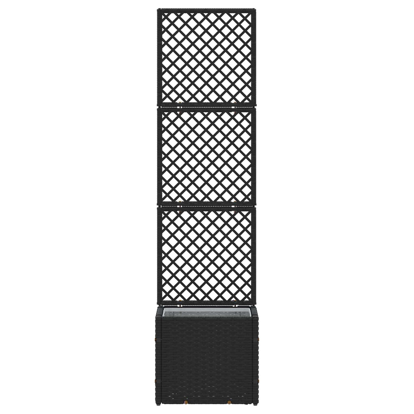 Garden Trellis Planter Black 35 x 30 x 135 cm Metal