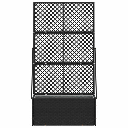 Garden Trellis Planter Black 70 x 30 x 135 cm Metal
