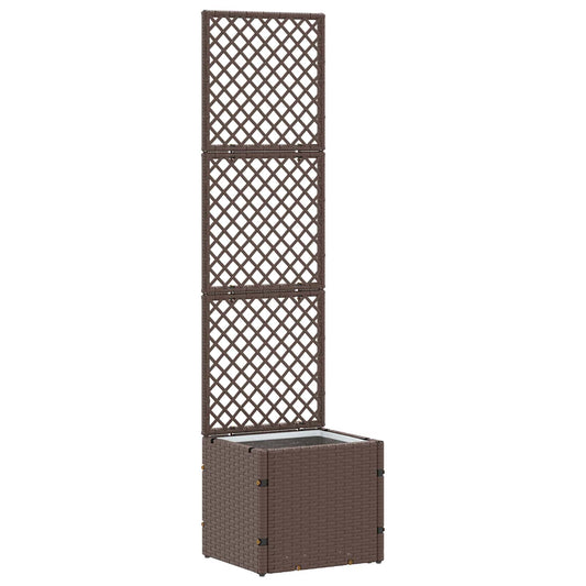 Garden Trellis Planter Brown 35 x 30 x 135 cm Metal