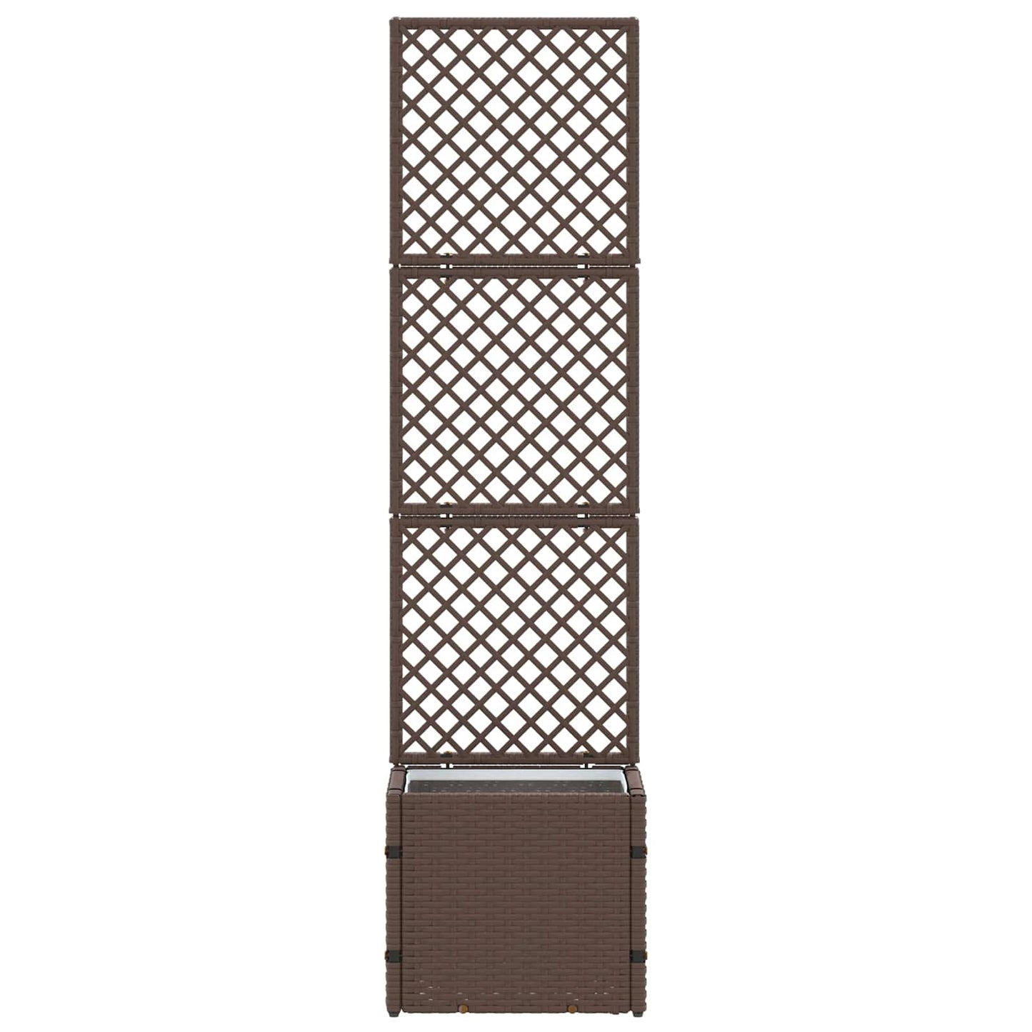 Garden Trellis Planter Brown 35 x 30 x 135 cm Metal