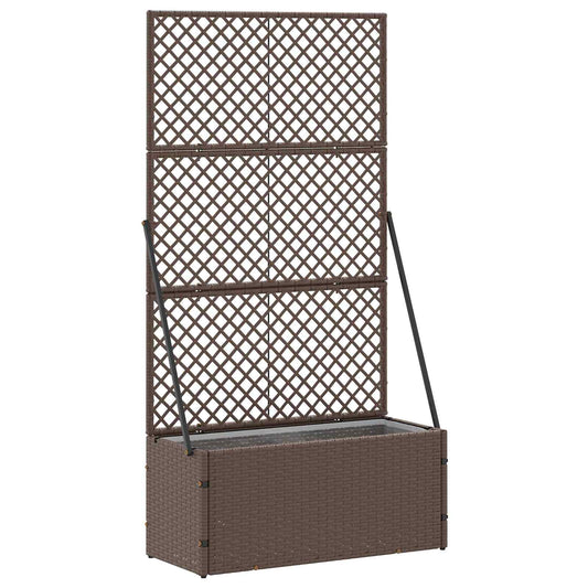 Garden Trellis Planter Brown 70 x 30 x 135 cm Metal