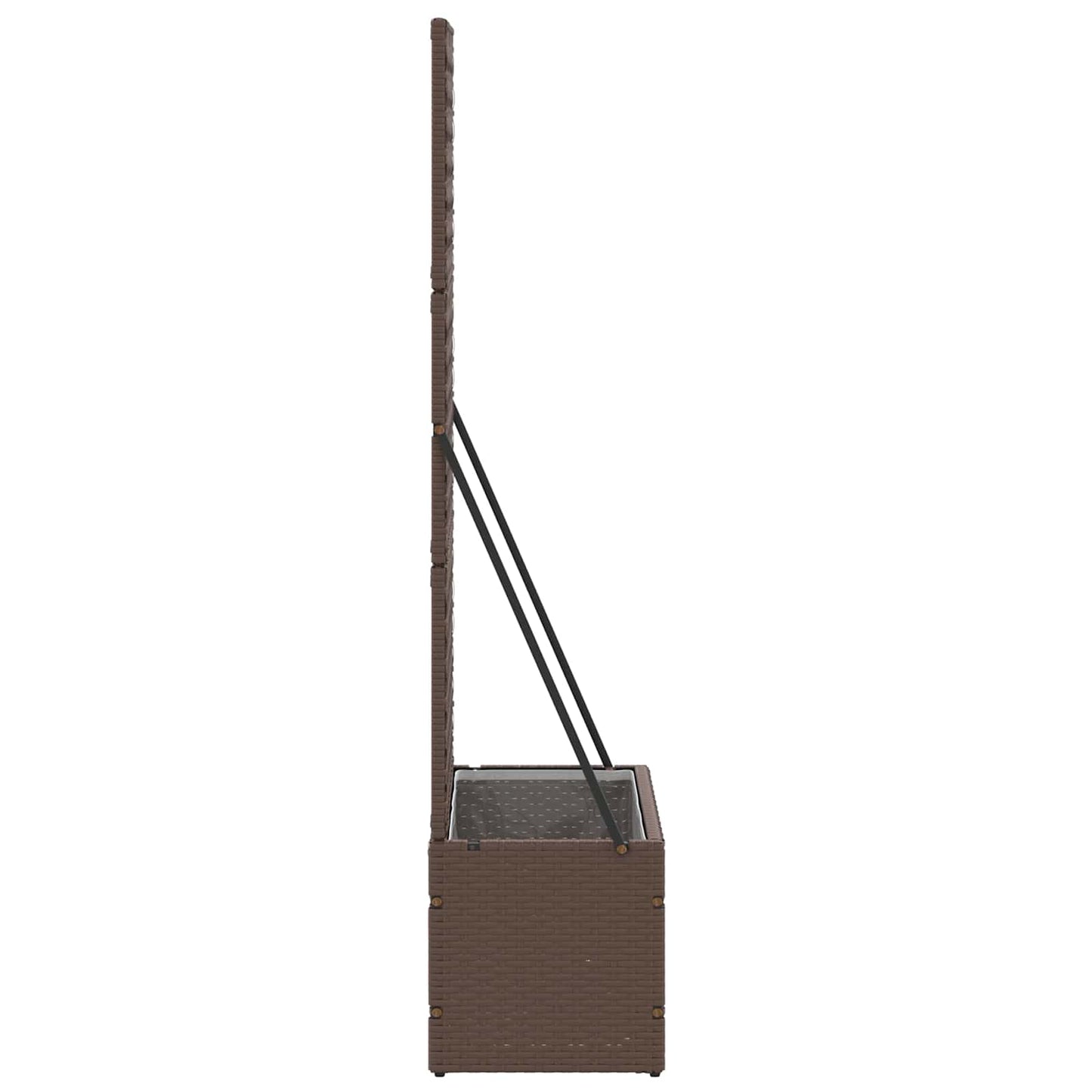 Garden Trellis Planter Brown 70 x 30 x 135 cm Metal