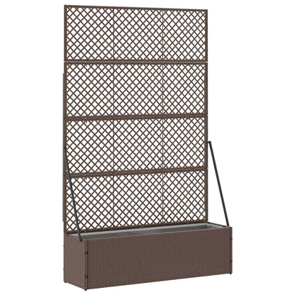 Garden Trellis Planter Brown 105 x 30 x 170 cm Metal