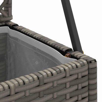 Garden Trellis Planter Grey 105 x 30 x 170 cm Metal