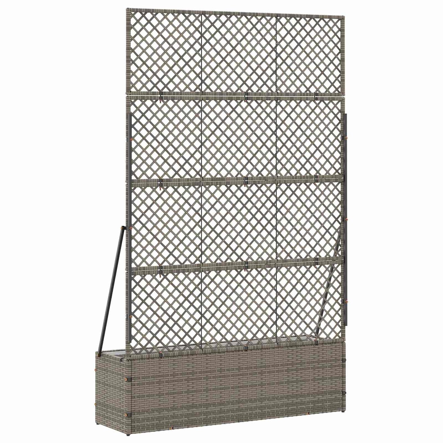 Garden Trellis Planter Grey 105 x 30 x 170 cm Metal