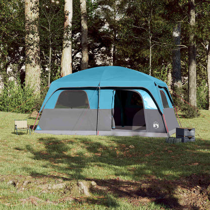 Family Tent Cabin 8-Person Blue Waterproof