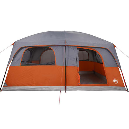 Family Tent Cabin 8-Person Grey and Orange Waterproof