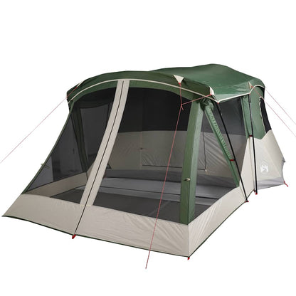 Camping Tent with Porch 4-Person Green Waterproof