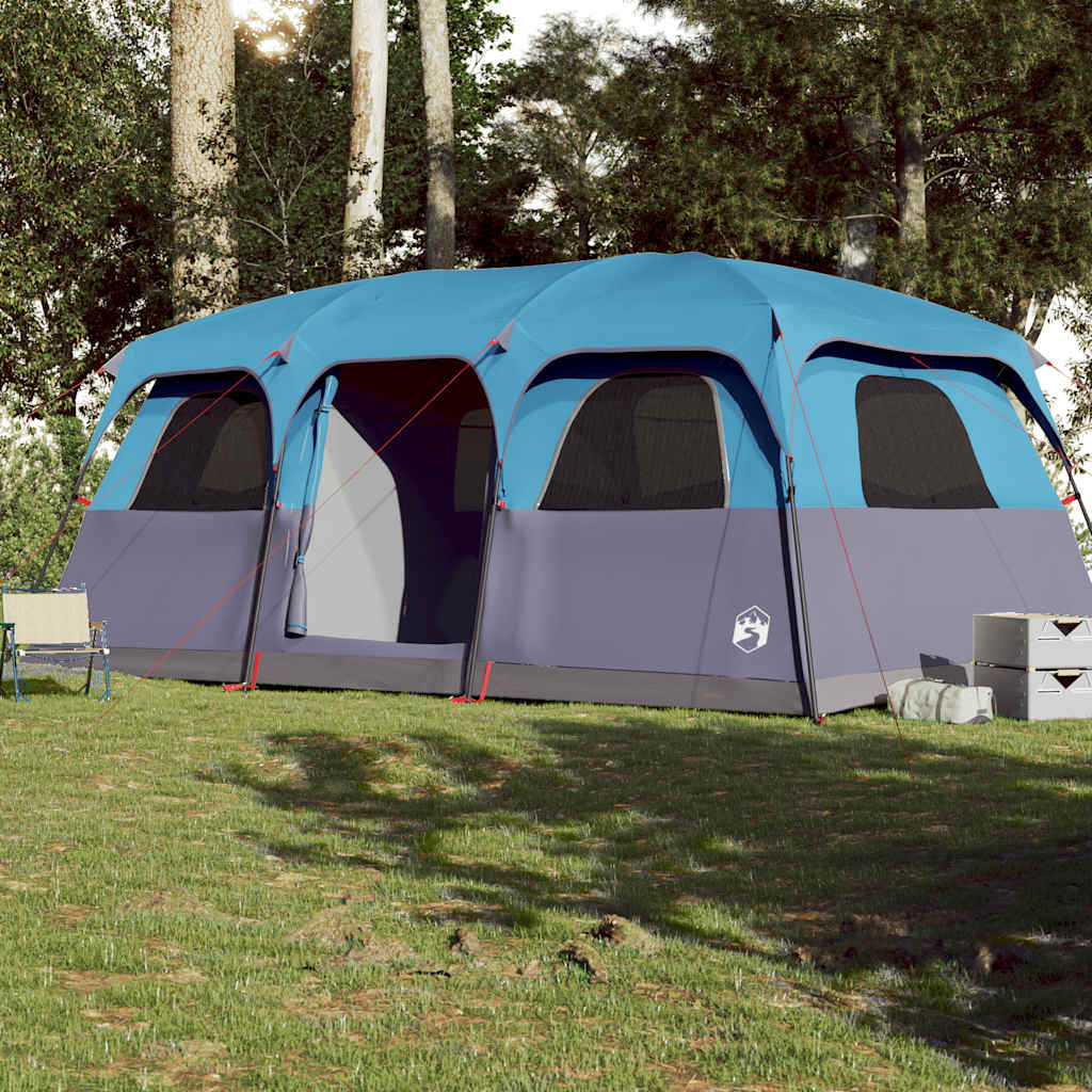 Family Tent Cabin 10-Person Blue Waterproof